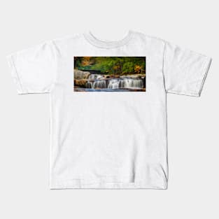 New Hampshire Waterfall in Fall Kids T-Shirt